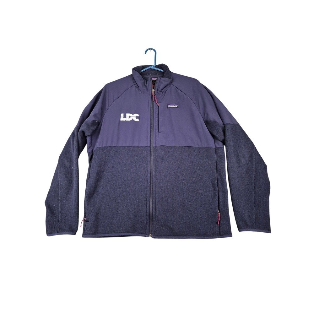Patagonia Mens Better Sweater Hybrid Full Zip Fleece Jacket Navy‎ Blue Large LDC